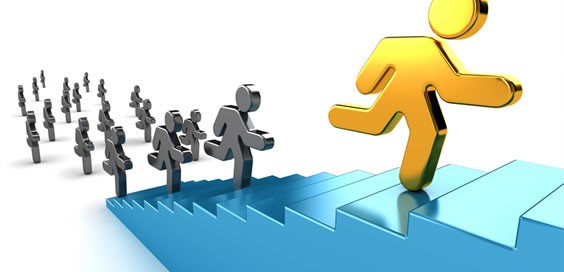 Leadership moving ahead of a group