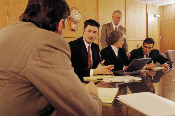 Project team in a working meeting